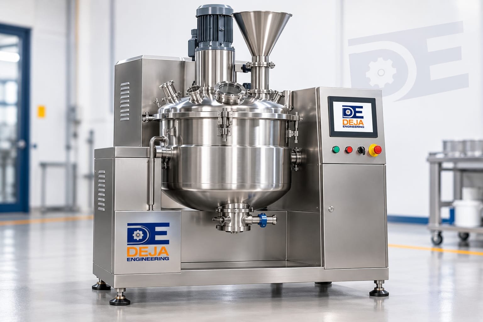 Vacuum mixing & homogenising reactor